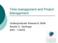 Time management and Project Management PowerPoint PPT Presentation