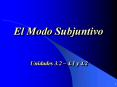 El Modo Subjuntivo PowerPoint PPT Presentation