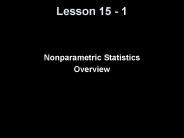 Nonparametric Statistics