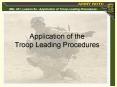 Application of the Troop Leading Procedures PowerPoint PPT Presentation