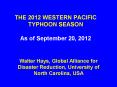 THE 2012 WESTERN PACIFIC TYPHOON SEASON As of September 20, 2012 PowerPoint PPT Presentation