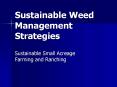 Sustainable Weed Management Strategies PowerPoint PPT Presentation