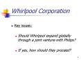 Whirlpool Corporation PowerPoint PPT Presentation