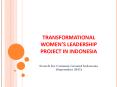 TRANSFORMATIONAL WOMEN PowerPoint PPT Presentation