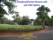 Interfacial friction between soils and solid surfaces