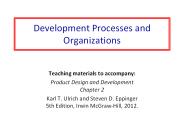 Development Processes and Organizations