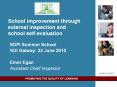 School improvement through external inspection and school self-evaluation PowerPoint PPT Presentation
