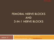 Femoral Nerve Blocks and 3-in-1 Nerve Blocks