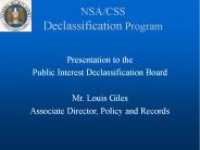NSA/CSS Declassification Program