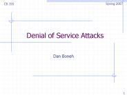 Denial of Service Attacks