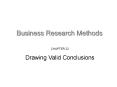 Drawing Valid Conclusions PowerPoint PPT Presentation