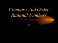 Compare And Order Rational Numbers PowerPoint PPT Presentation