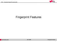 Fingerprint Features