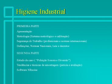 Higiene Industrial