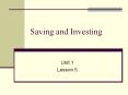 Saving and Investing PowerPoint PPT Presentation