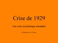 Crise de 1929 PowerPoint PPT Presentation