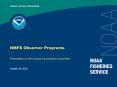 NMFS Observer Programs PowerPoint PPT Presentation