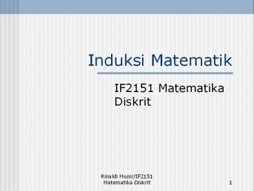Induksi Matematik