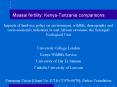 Maasai fertility: Kenya-Tanzania comparisons PowerPoint PPT Presentation