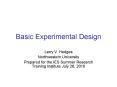Basic Experimental Design PowerPoint PPT Presentation