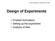 Design of Experiments