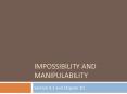Impossibility and Manipulability PowerPoint PPT Presentation