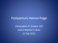 Postpartum Hemorrhage PowerPoint PPT Presentation