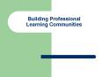 Building Professional Learning Communities PowerPoint PPT Presentation