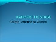 RAPPORT DE STAGE