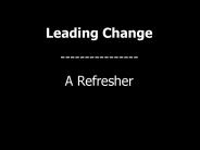 Leading Change