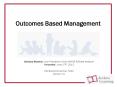 Outcomes Based Management PowerPoint PPT Presentation
