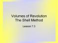 Volumes of Revolution The Shell Method PowerPoint PPT Presentation