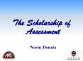 The Scholarship of Assessment PowerPoint PPT Presentation