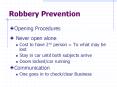 Robbery Prevention PowerPoint PPT Presentation