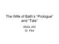 The Wife of Bath PowerPoint PPT Presentation