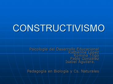 CONSTRUCTIVISMO