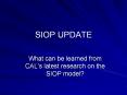 SIOP UPDATE PowerPoint PPT Presentation
