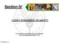 CODEX STANDARDS ON SAFETY PowerPoint PPT Presentation