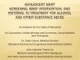 Adolescent SBIRT Screening, Brief Intervention, and Referral to Treatment for Alcohol and Other Substance Abuse PowerPoint PPT Presentation