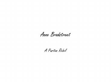 Anne Bradstreet