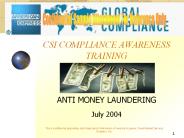 CSI COMPLIANCE AWARENESS TRAINING
