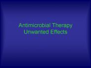 Antimicrobial Therapy Unwanted Effects