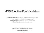 MODIS Active Fire Validation