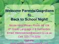 Welcome Parents/Guardians to Back to School Night! PowerPoint PPT Presentation
