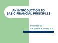 AN INTRODUCTION TO  BASIC FINANCIAL PRINCIPLES PowerPoint PPT Presentation