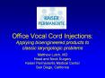 Office Vocal Cord Injections: Applying bioengineered products to classic laryngologic problems PowerPoint PPT Presentation
