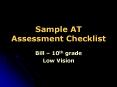 Sample AT Assessment Checklist PowerPoint PPT Presentation