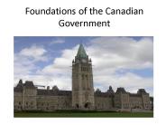 Foundations of the Canadian Government
