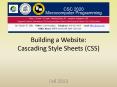 Building a Website: Cascading Style Sheets (CSS) PowerPoint PPT Presentation