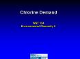 Chlorine Demand PowerPoint PPT Presentation